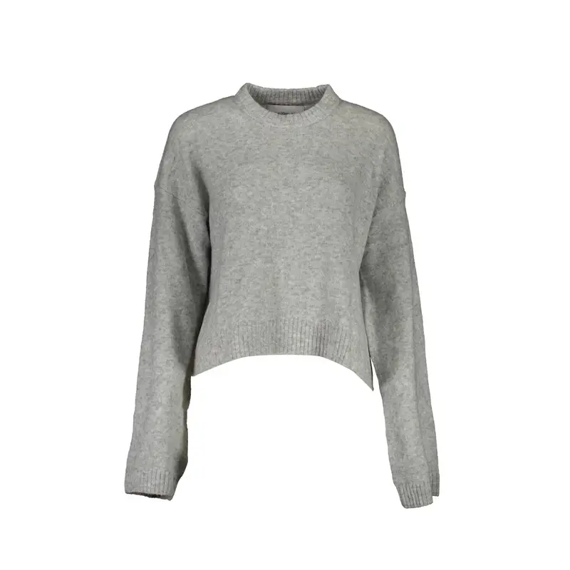 Maglione Donna Grigio Ricamo