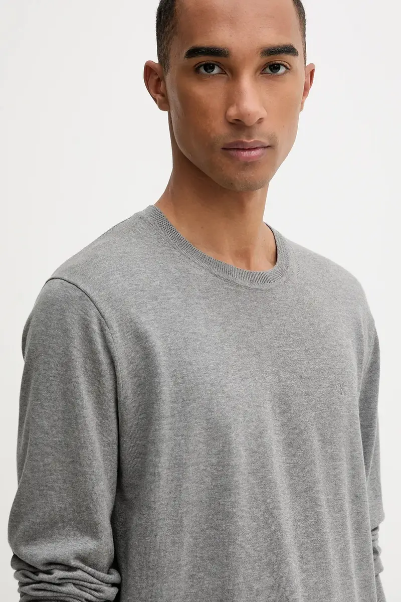 maglione in cotone uomo colore bianco LV040BM343 Grigio miniatura 4