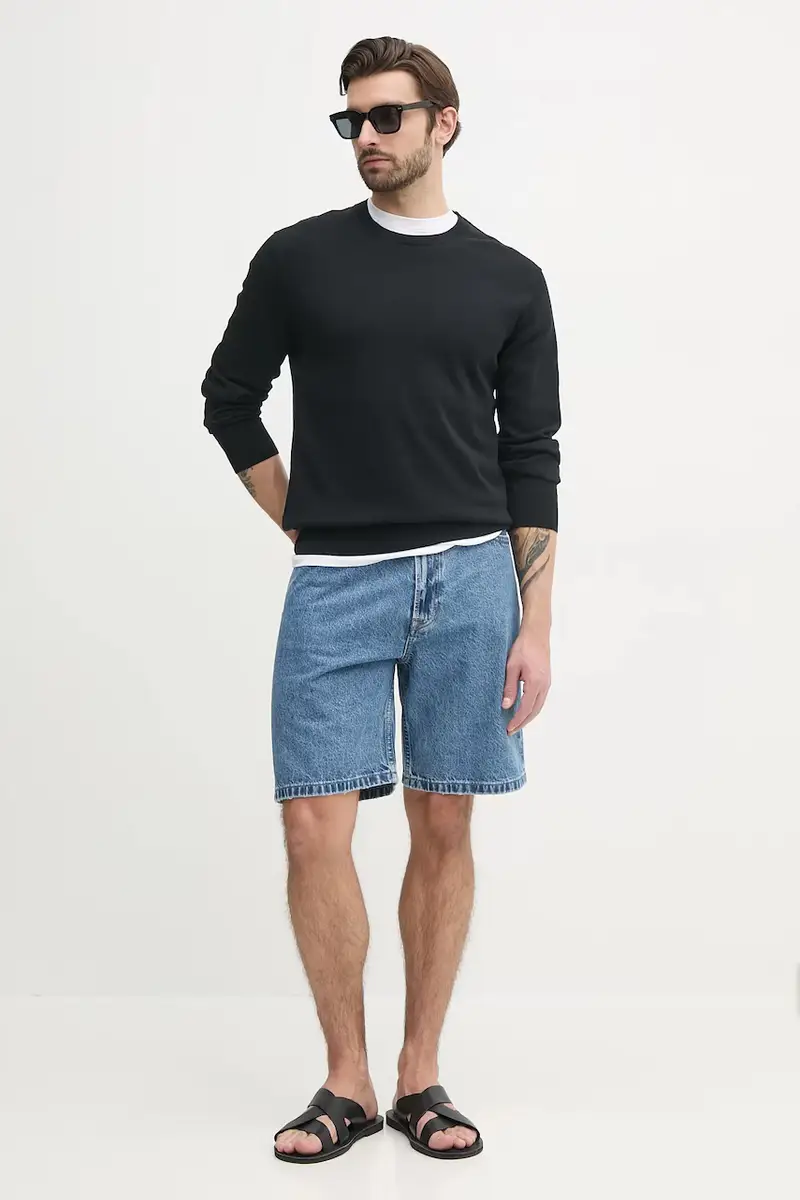 maglione in cotone uomo colore nero LV040BM343 miniatura 2