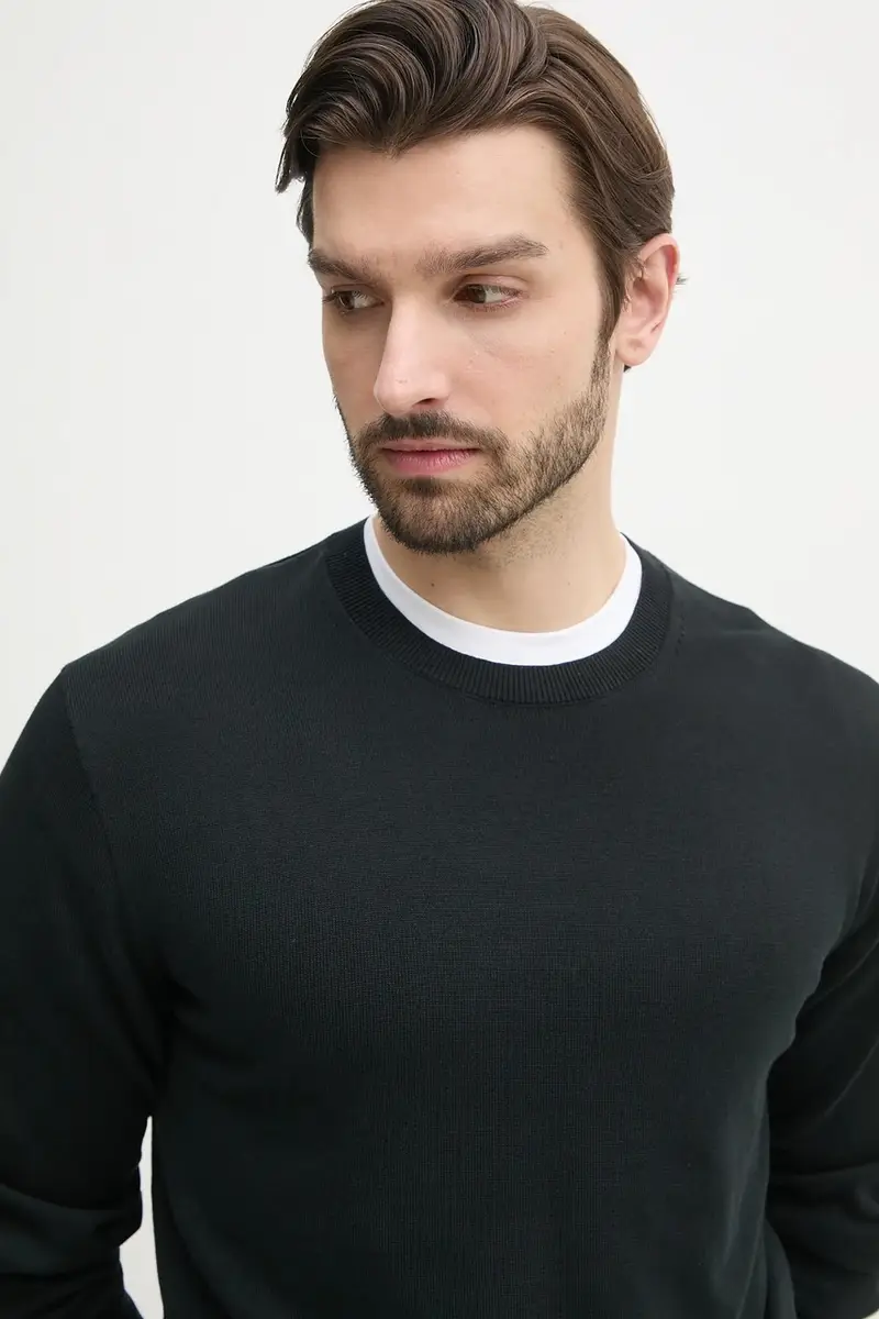 maglione in cotone uomo colore nero LV040BM343 miniatura 4