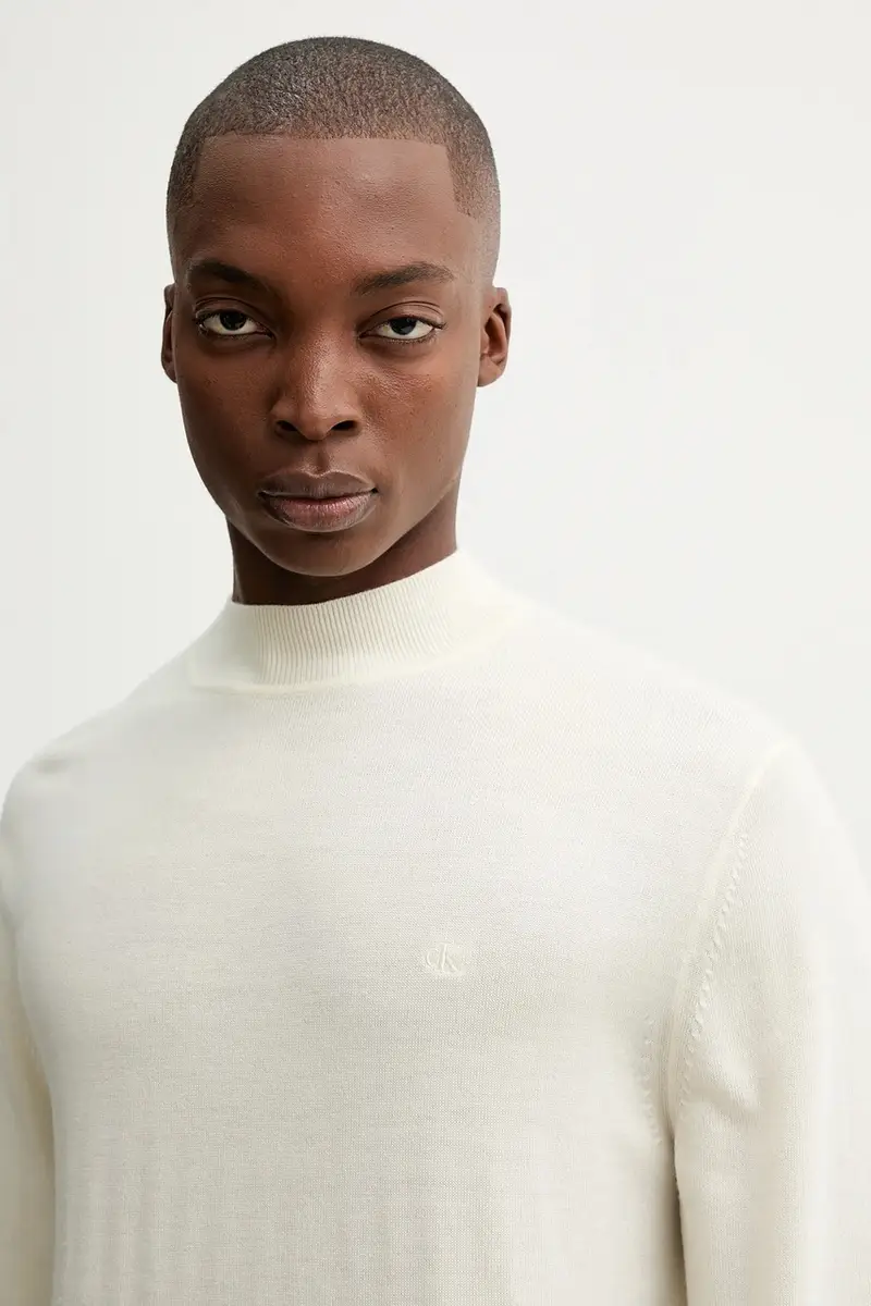 maglione in lana uomo colore beige LV04LE309G miniatura 4