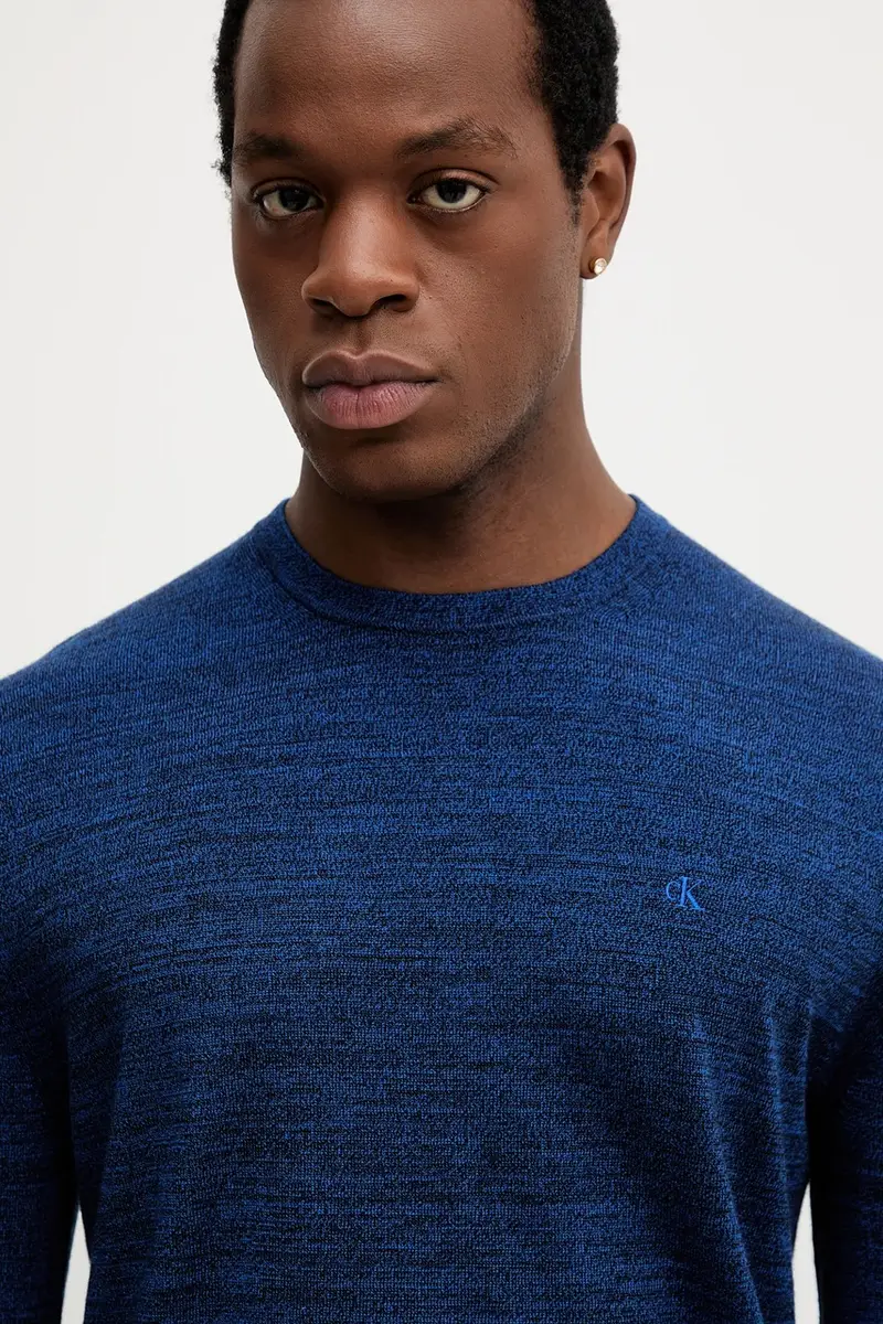 maglione in lana uomo colore blu LV04LB305G miniatura 4