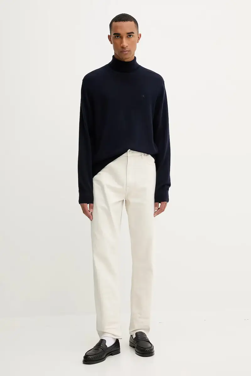 maglione in lana uomo colore blu navy LV04LD317G miniatura 2