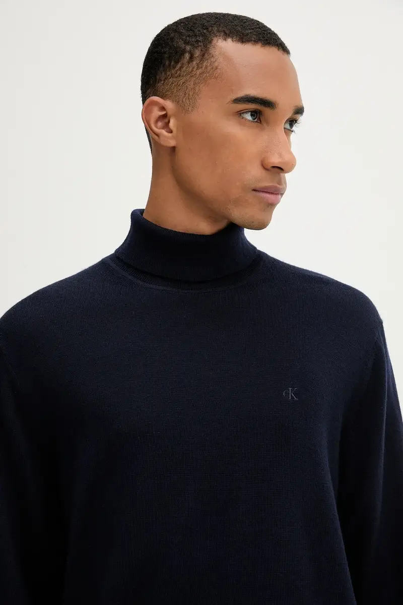 maglione in lana uomo colore blu navy LV04LD317G miniatura 4