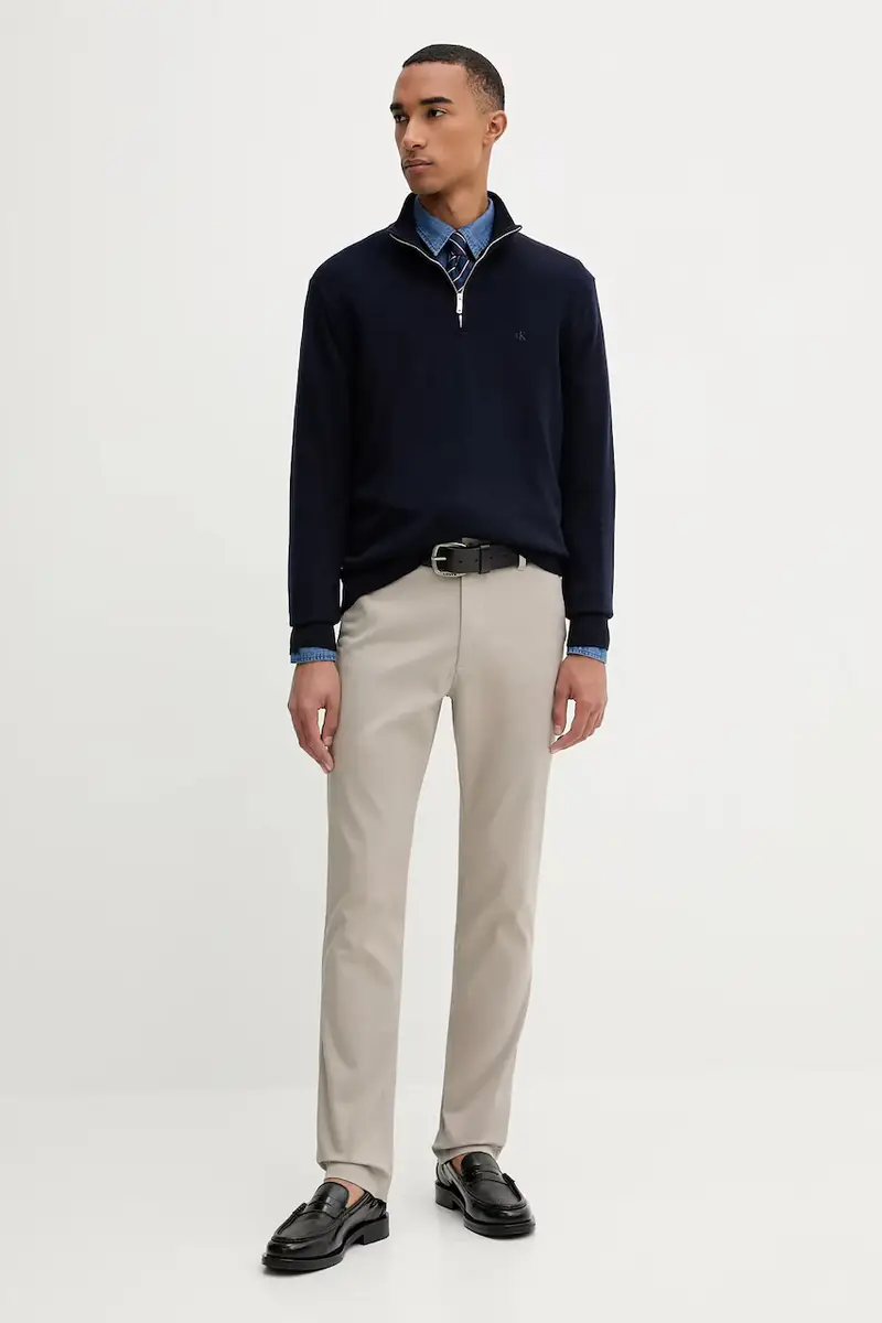 maglione in lana uomo colore blu navy LV04LD318G miniatura 2