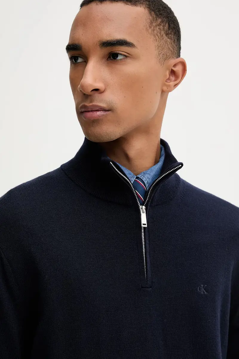 maglione in lana uomo colore blu navy LV04LD318G miniatura 4