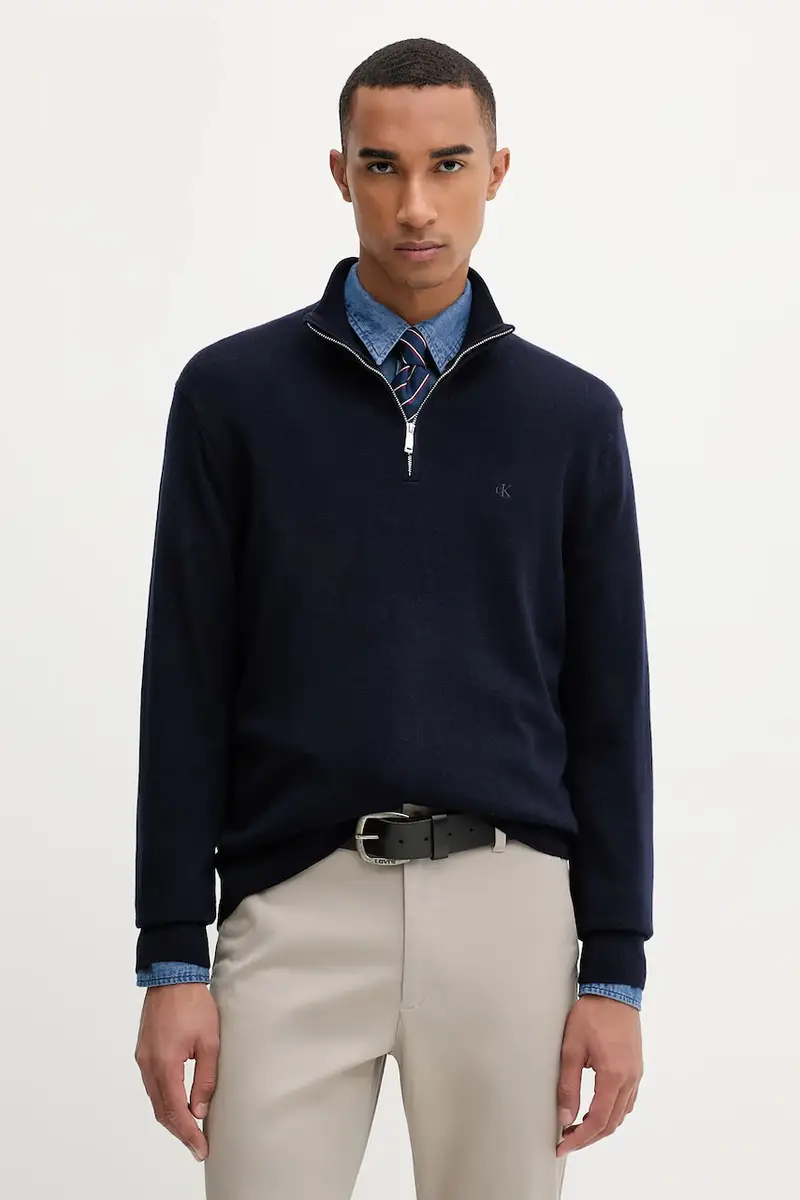 maglione in lana uomo colore blu navy LV04LD318G