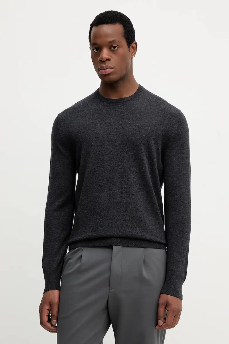 maglione in lana uomo colore grigio LV04LB305G