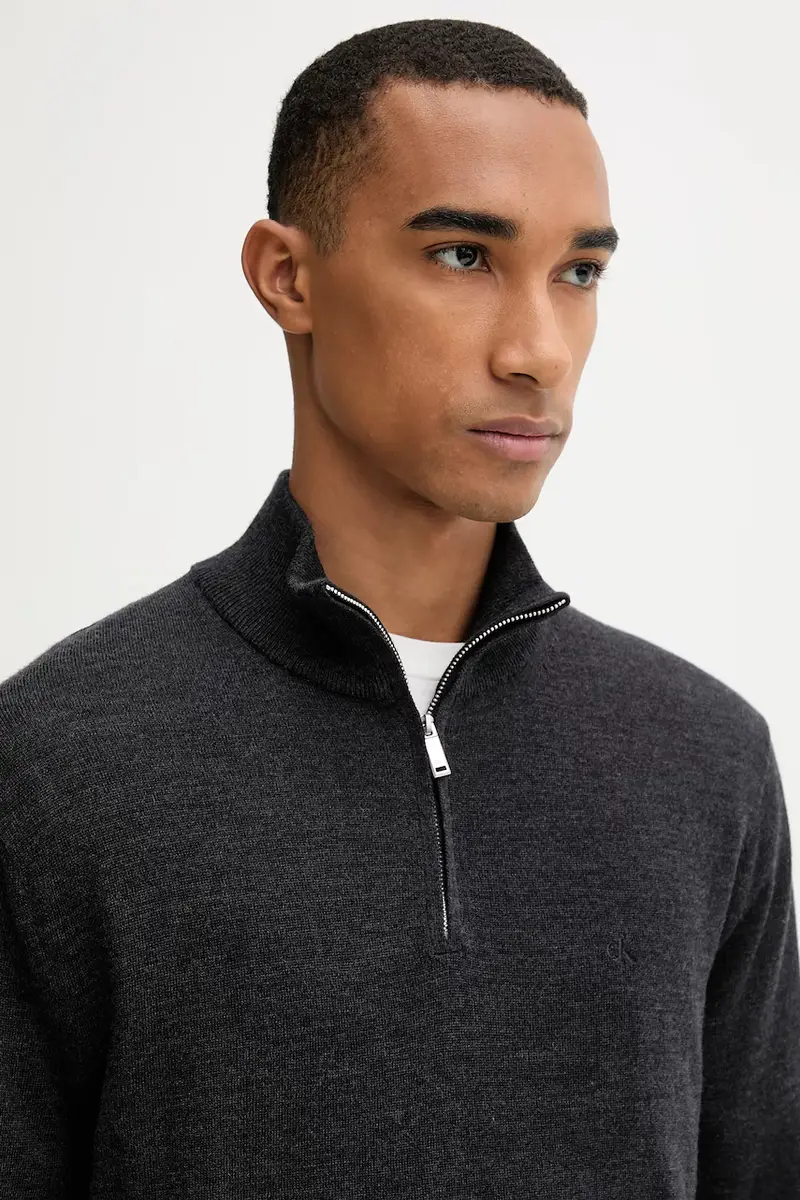 maglione in lana uomo colore grigio LV04LD318G miniatura 4