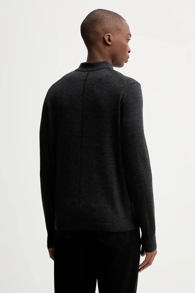 maglione in lana uomo colore grigio LV04LD319G miniatura 3