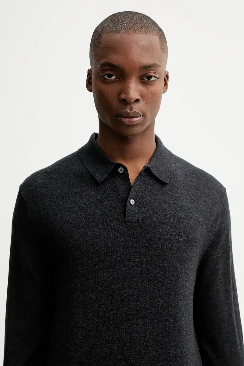 maglione in lana uomo colore grigio LV04LD319G miniatura 4