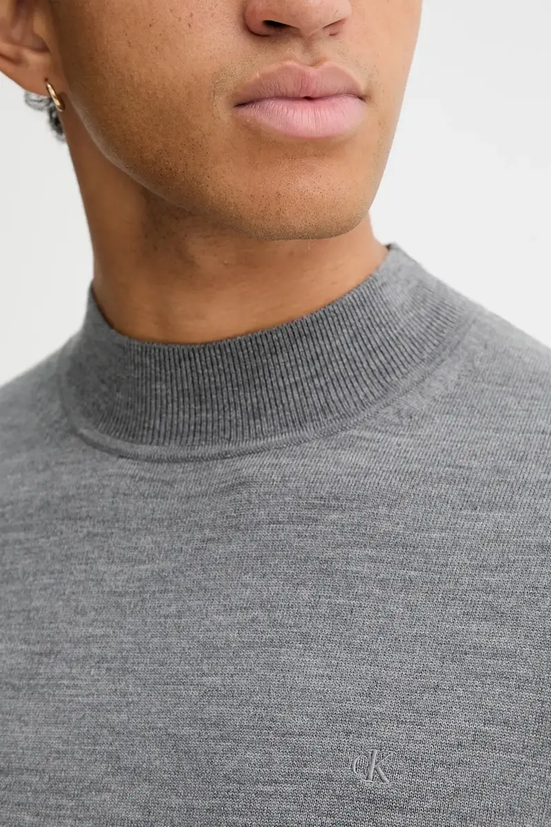 maglione in lana uomo colore grigio LV04LE309G miniatura 5