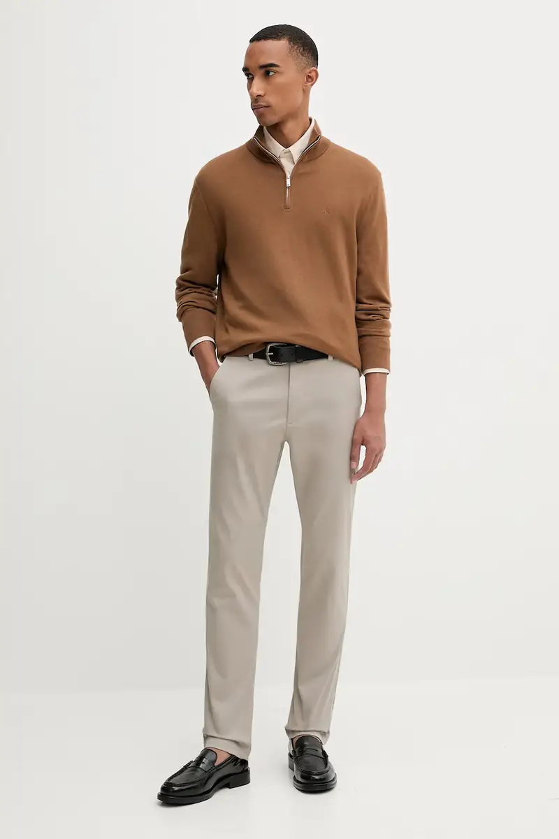 maglione in lana uomo colore marrone LV04LD318G miniatura 2