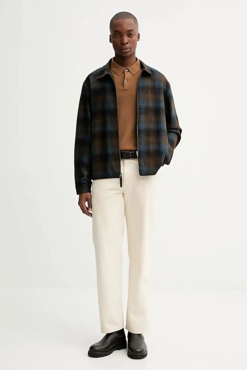 maglione in lana uomo colore marrone LV04LD319G miniatura 2