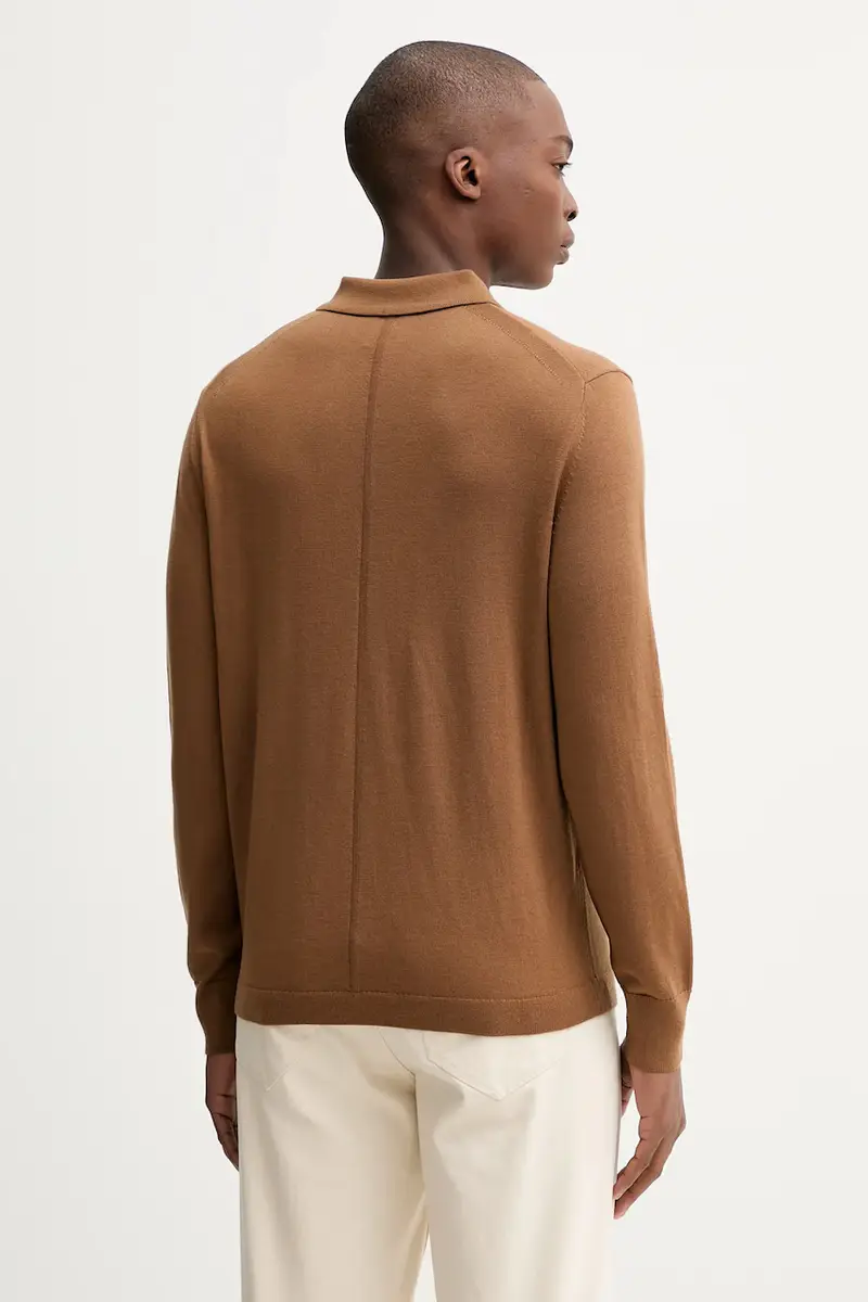 maglione in lana uomo colore marrone LV04LD319G miniatura 3