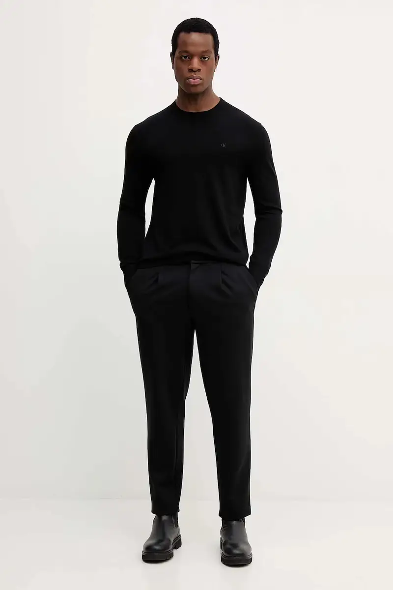 maglione in lana uomo colore nero LV04LB305G miniatura 2