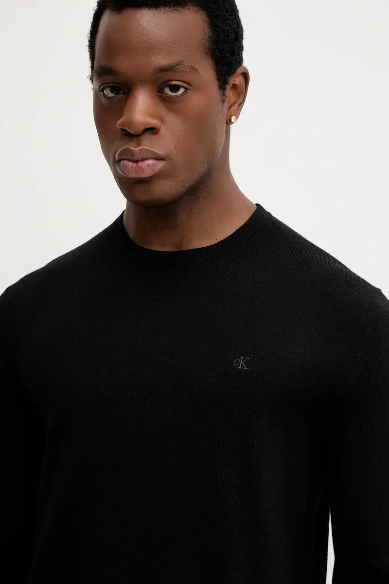 maglione in lana uomo colore nero LV04LB305G miniatura 5