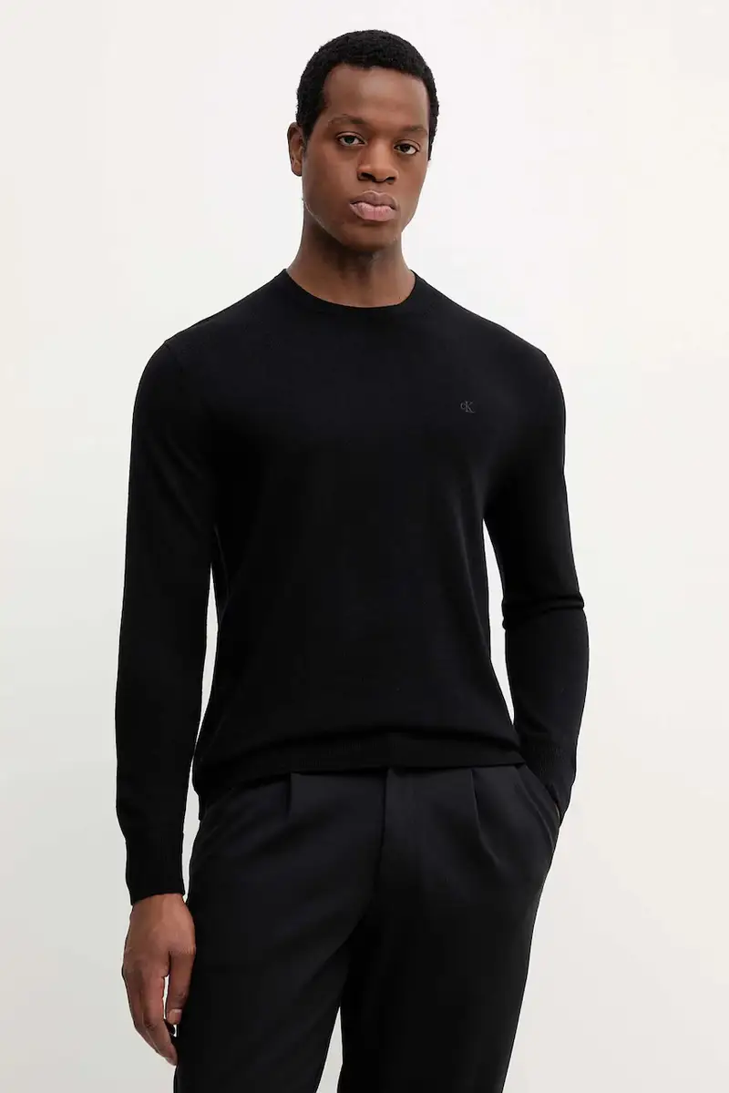 maglione in lana uomo colore nero LV04LB305G