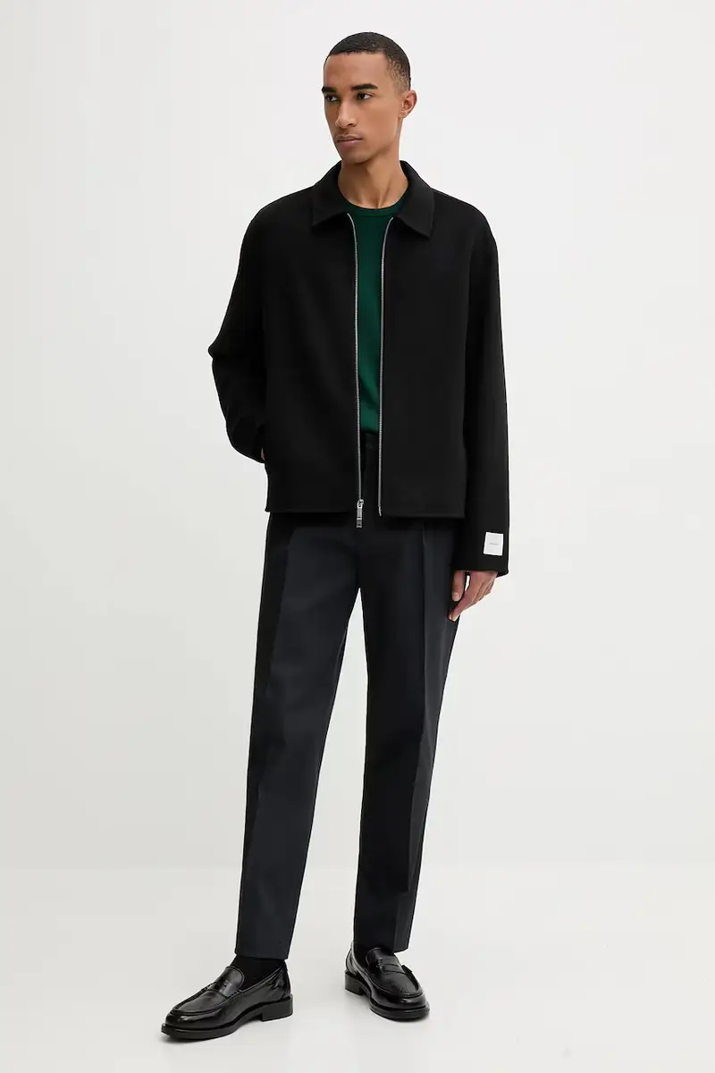 maglione in lana uomo colore verde LV04LB305G miniatura 2