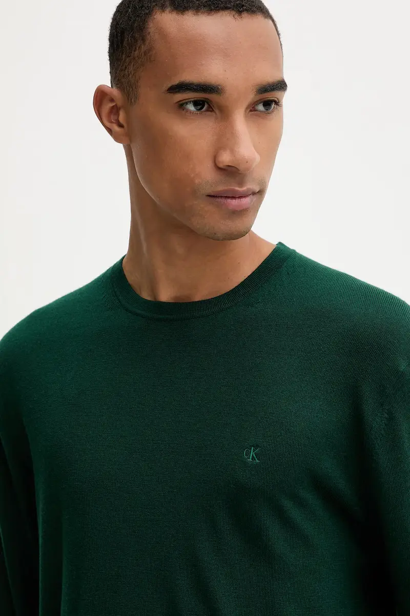 maglione in lana uomo colore verde LV04LB305G miniatura 4