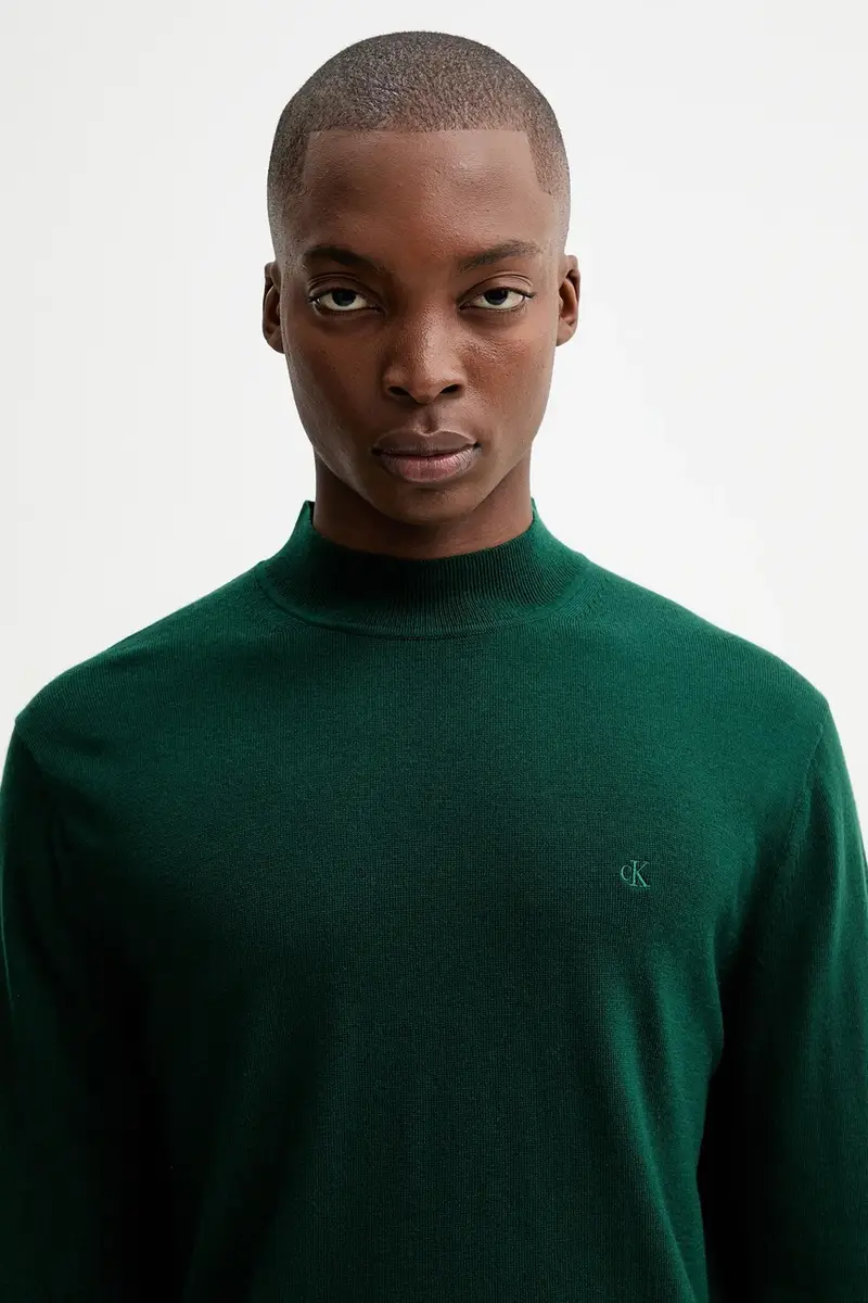 maglione in lana uomo colore verde LV04LE309G miniatura 4