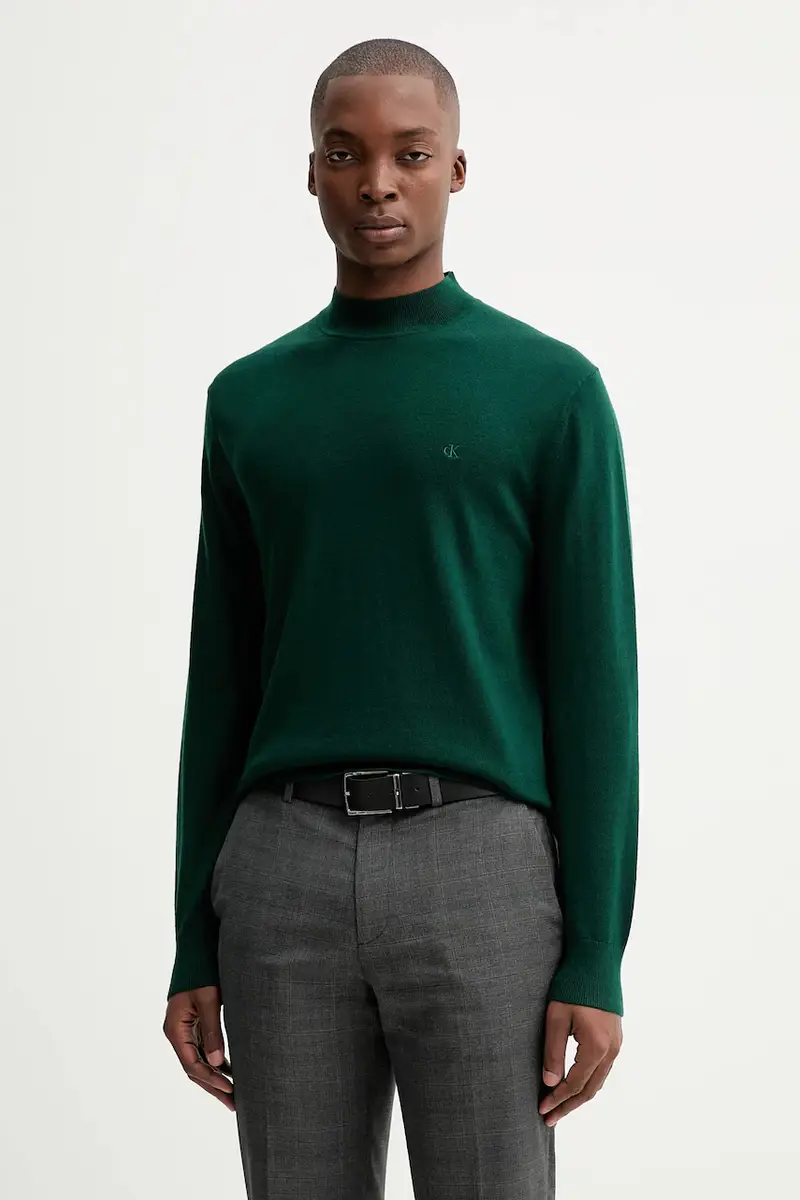 maglione in lana uomo colore verde LV04LE309G