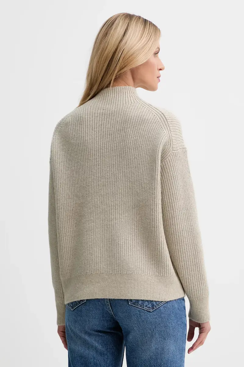 maglione in misto lana donna colore beige LV044D365G miniatura 3