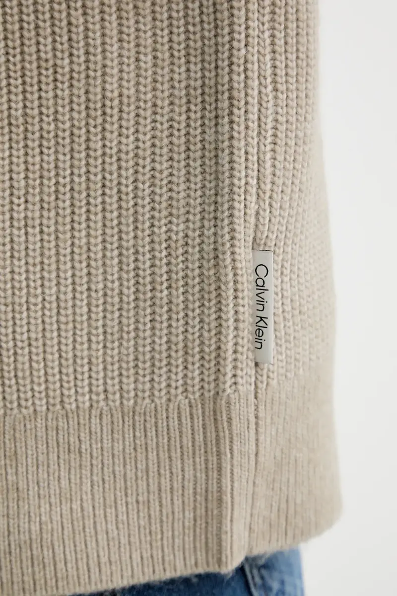 maglione in misto lana donna colore beige LV044D365G miniatura 5