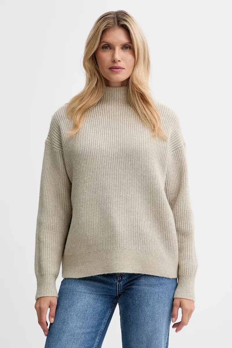 maglione in misto lana donna colore beige LV044D365G