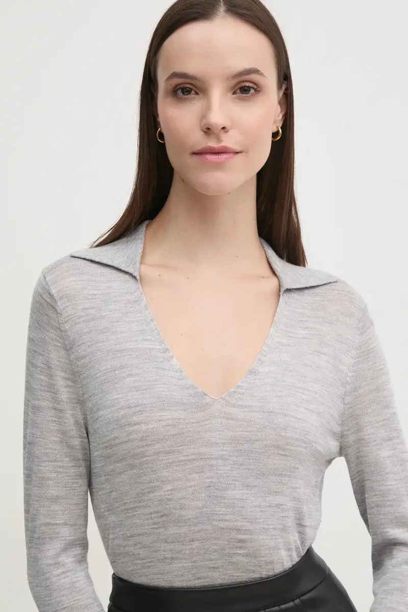 maglione in misto lana donna colore grigio K20K208029 miniatura 2