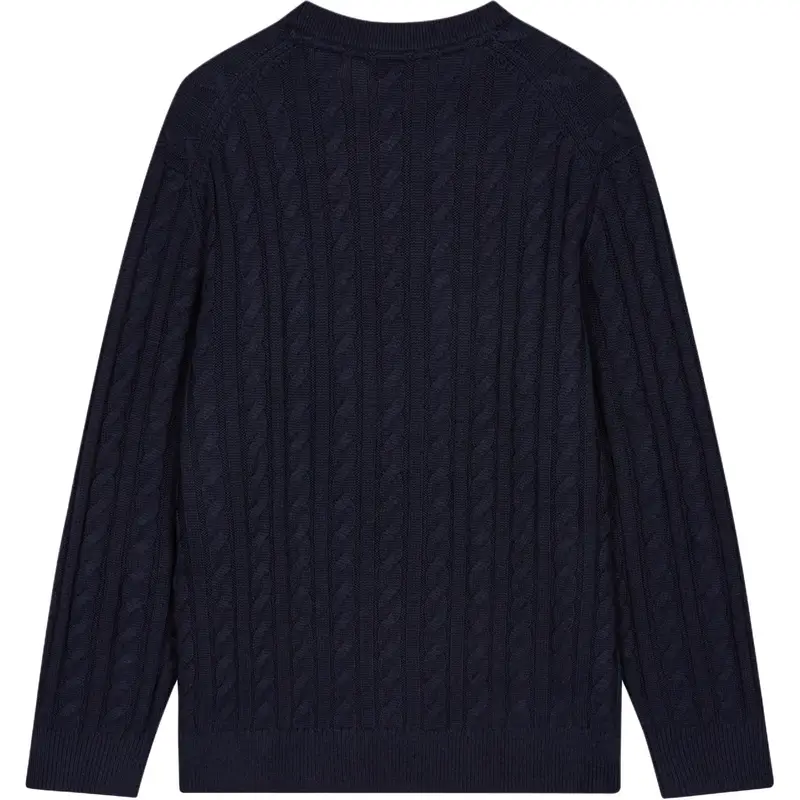 Maglione Uomo Calvin Klein Maglia a Cavi Girocollo Manica Lunga Blu Navy J327405-CHW M miniatura 5