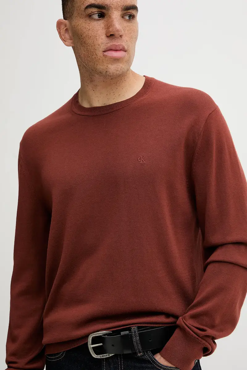 maglione uomo colore arancione LV040BM356 miniatura 3