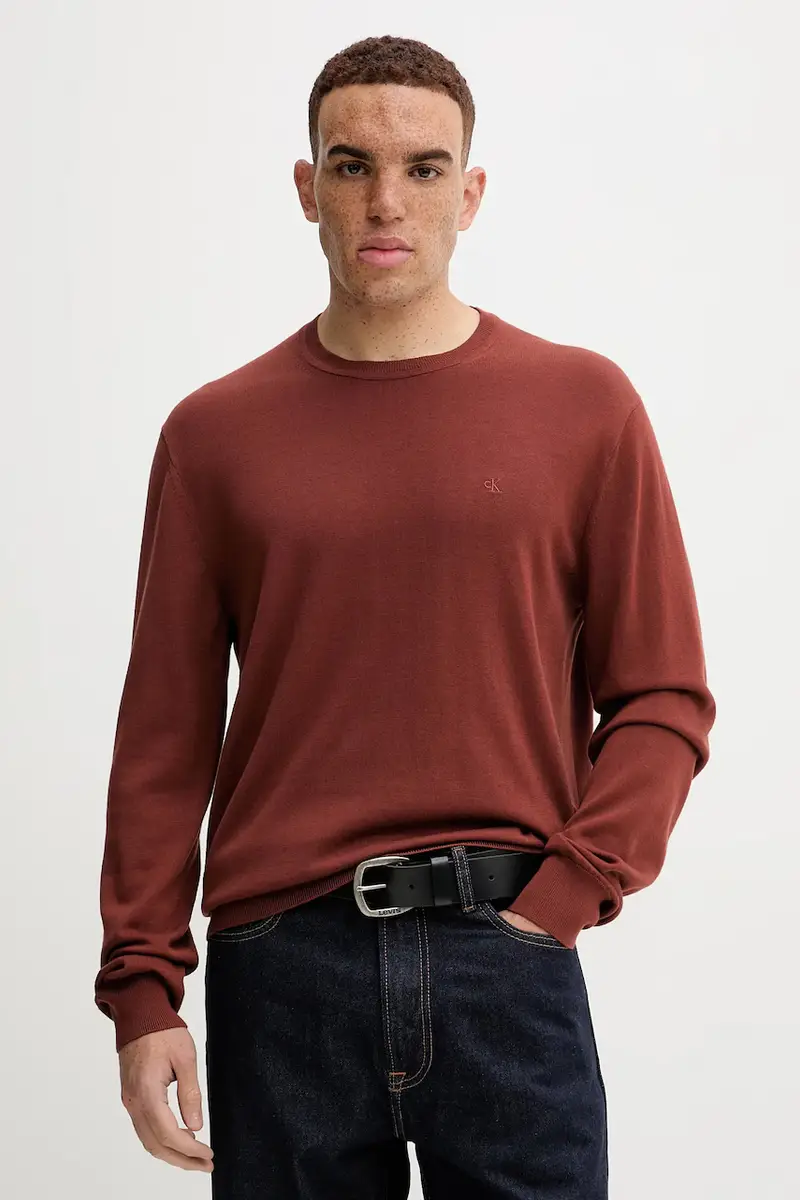 maglione uomo colore arancione LV040BM356