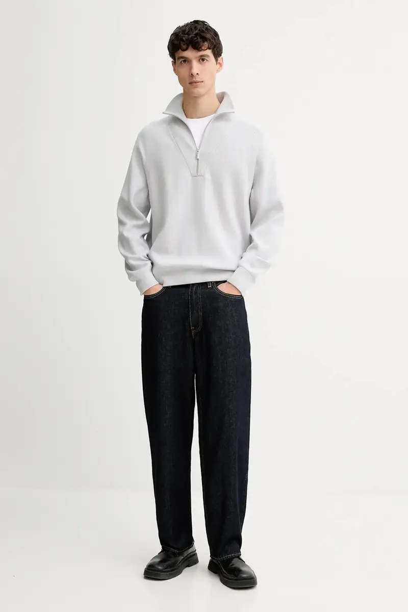 maglione uomo colore grigio LV040BM333 miniatura 2