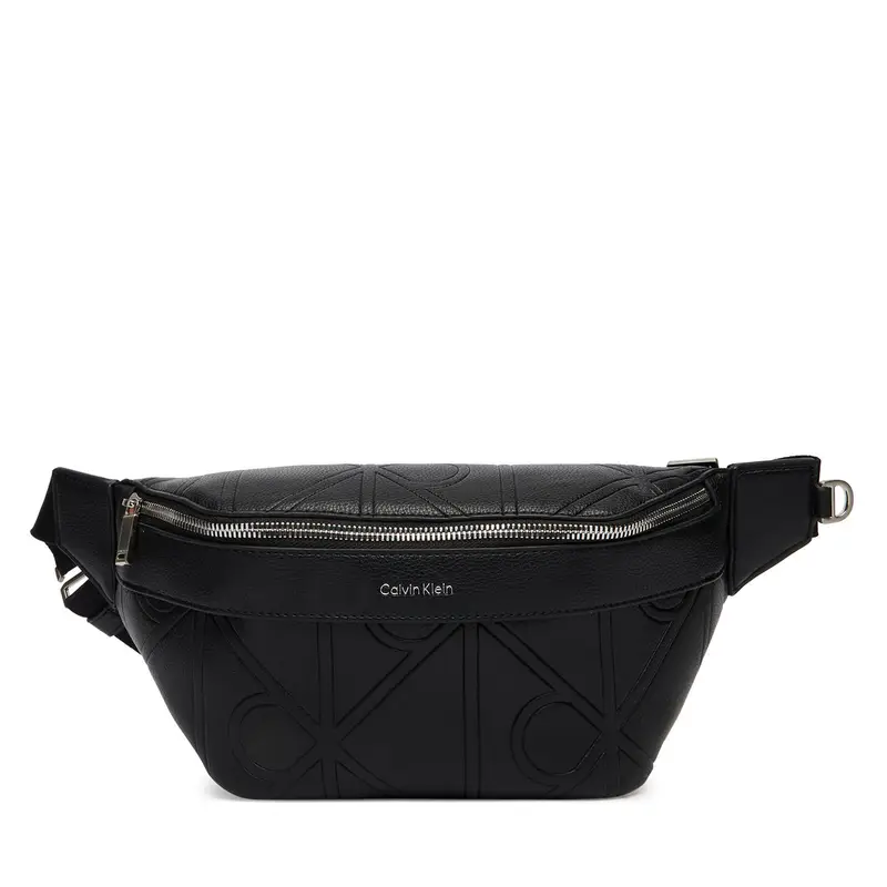 Marsupio Calvin Klein Emblem Aop Emboss Waistbag LV04D3332G Nero