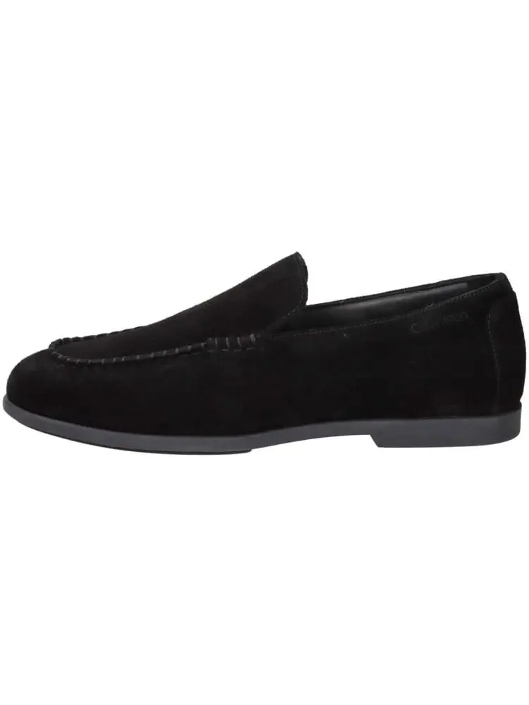 mocassino nero uomo mini logo