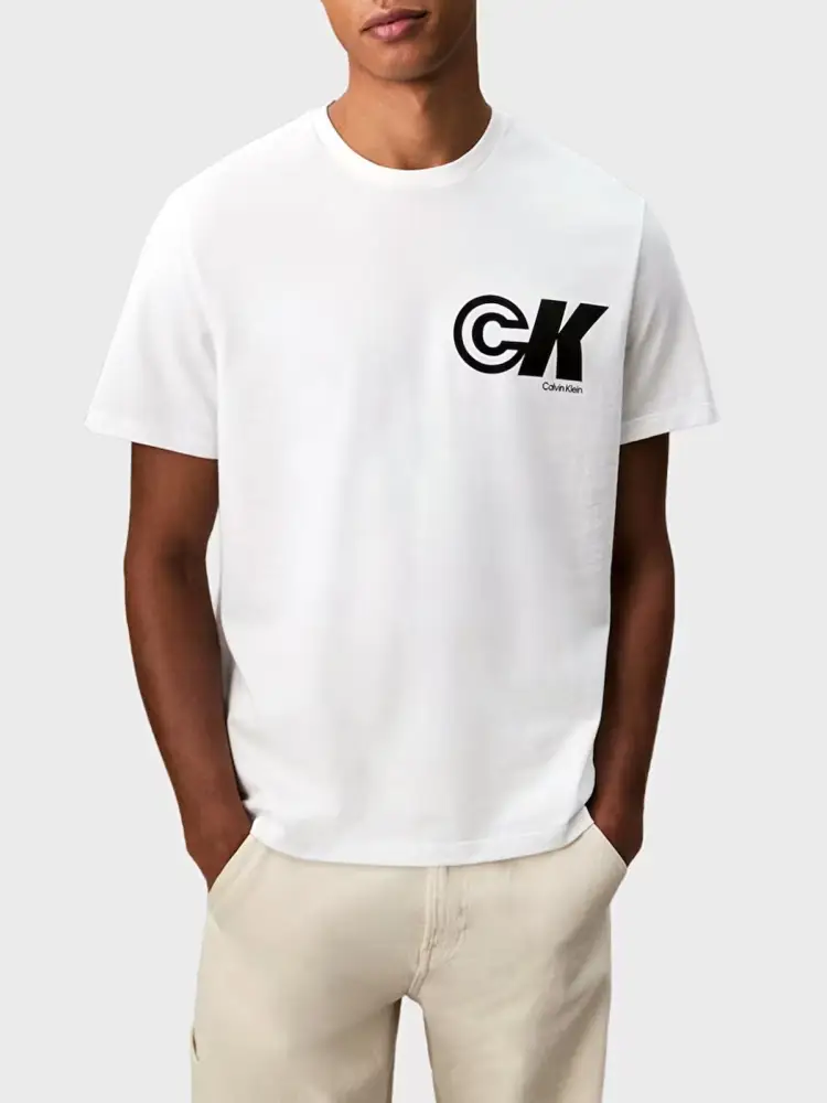 no foto ss 20s ck sport logo graphic tee