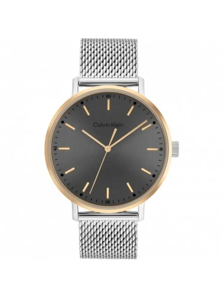 orologio al quarzo con quadrante nero e lancette in oro