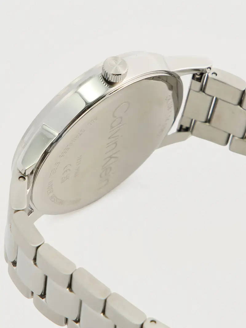 Orologio analogico 'Linked' nero / argento miniatura 2