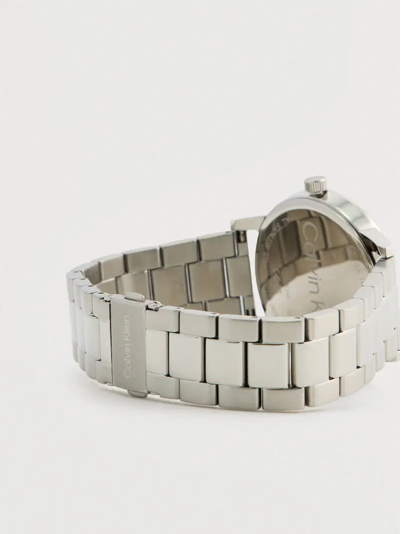 Orologio analogico 'Linked' nero / argento miniatura 3