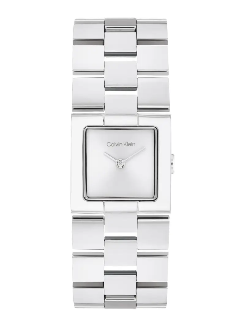 Calvin Klein Orologio analogico 'MERIDIAN'  argento / bianco