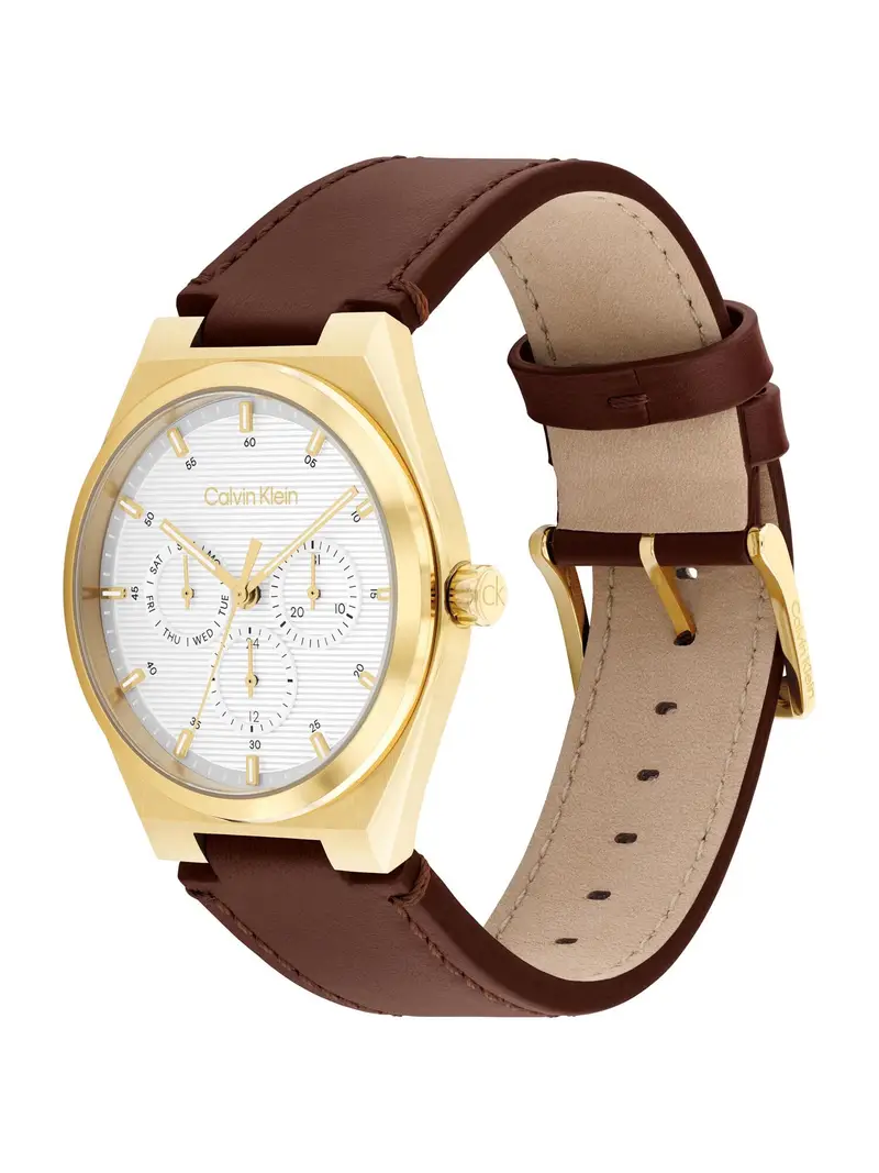 Orologio analogico 'Motion' marrone miniatura 2