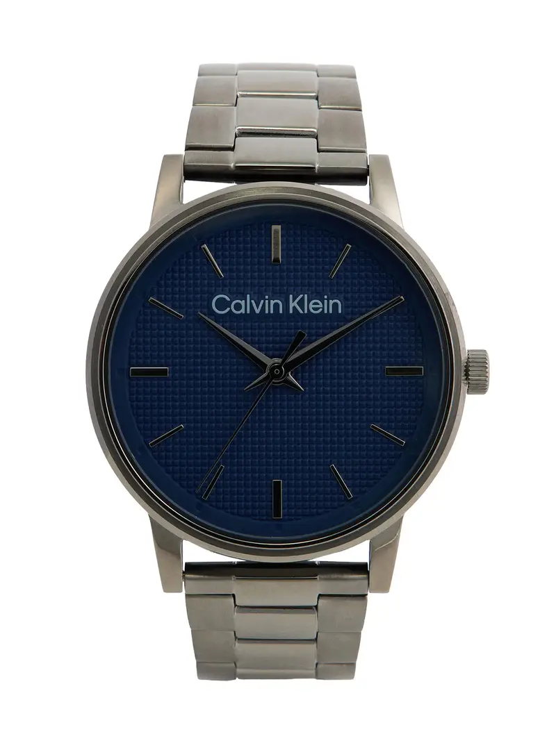 Orologio analogico navy / blu pastello / argento