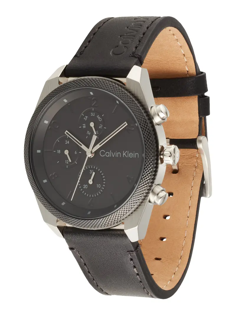 Orologio analogico nero / argento