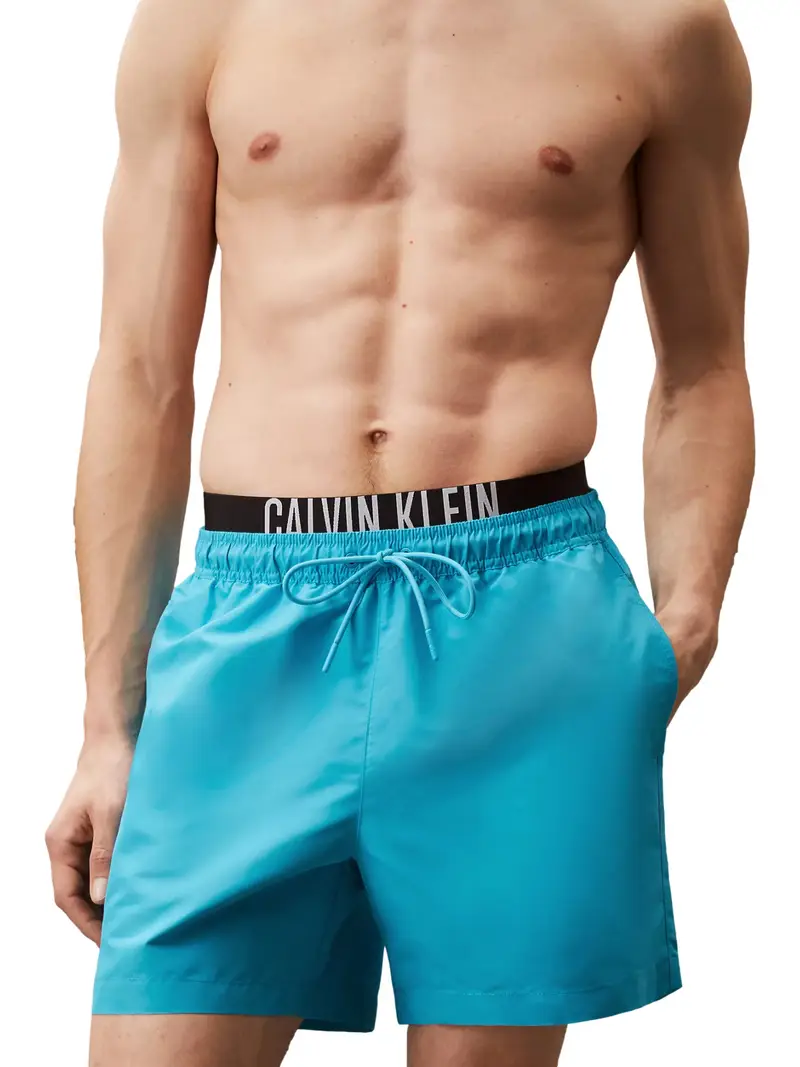 Pantaloncini da bagno blu miniatura 3