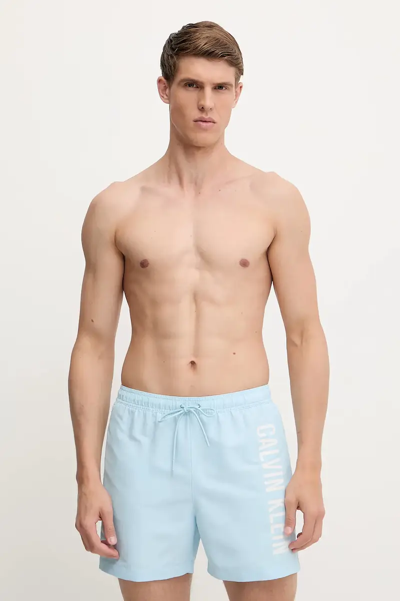 pantaloncini da bagno colore blu LV00N61092 miniatura 2