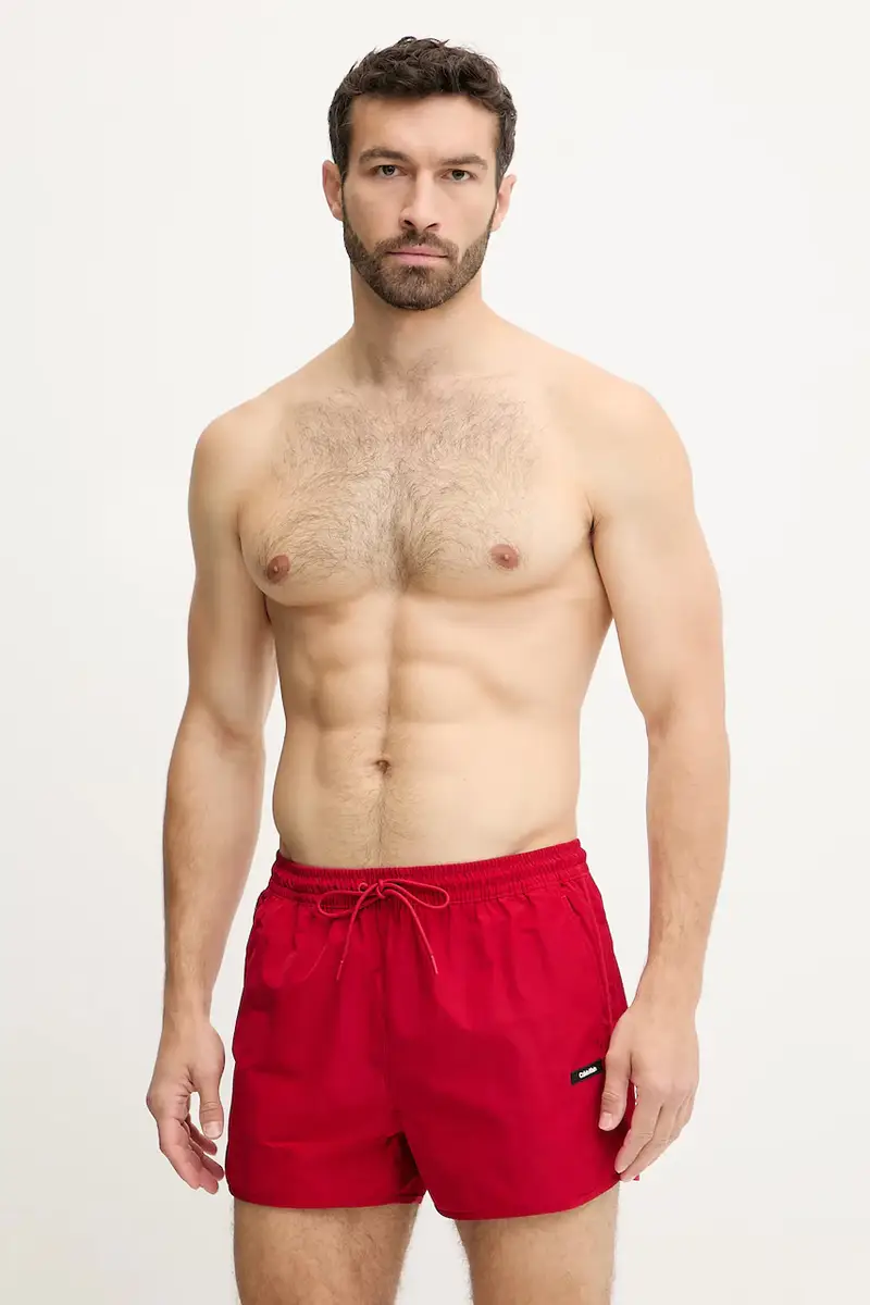 pantaloncini da bagno colore rosso LV00N61110