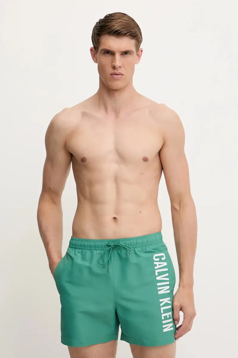 pantaloncini da bagno colore verde LV00N61092 miniatura 2