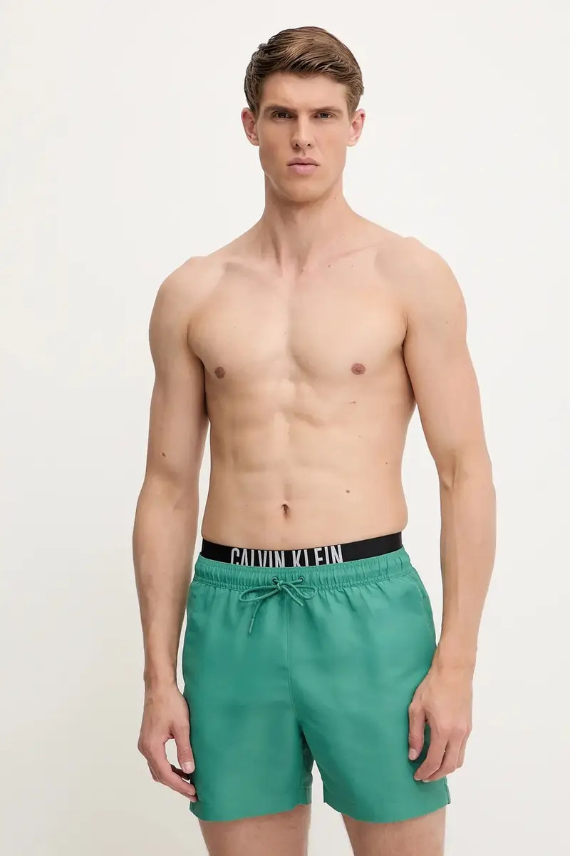 pantaloncini da bagno colore verde LV00N61093 miniatura 2