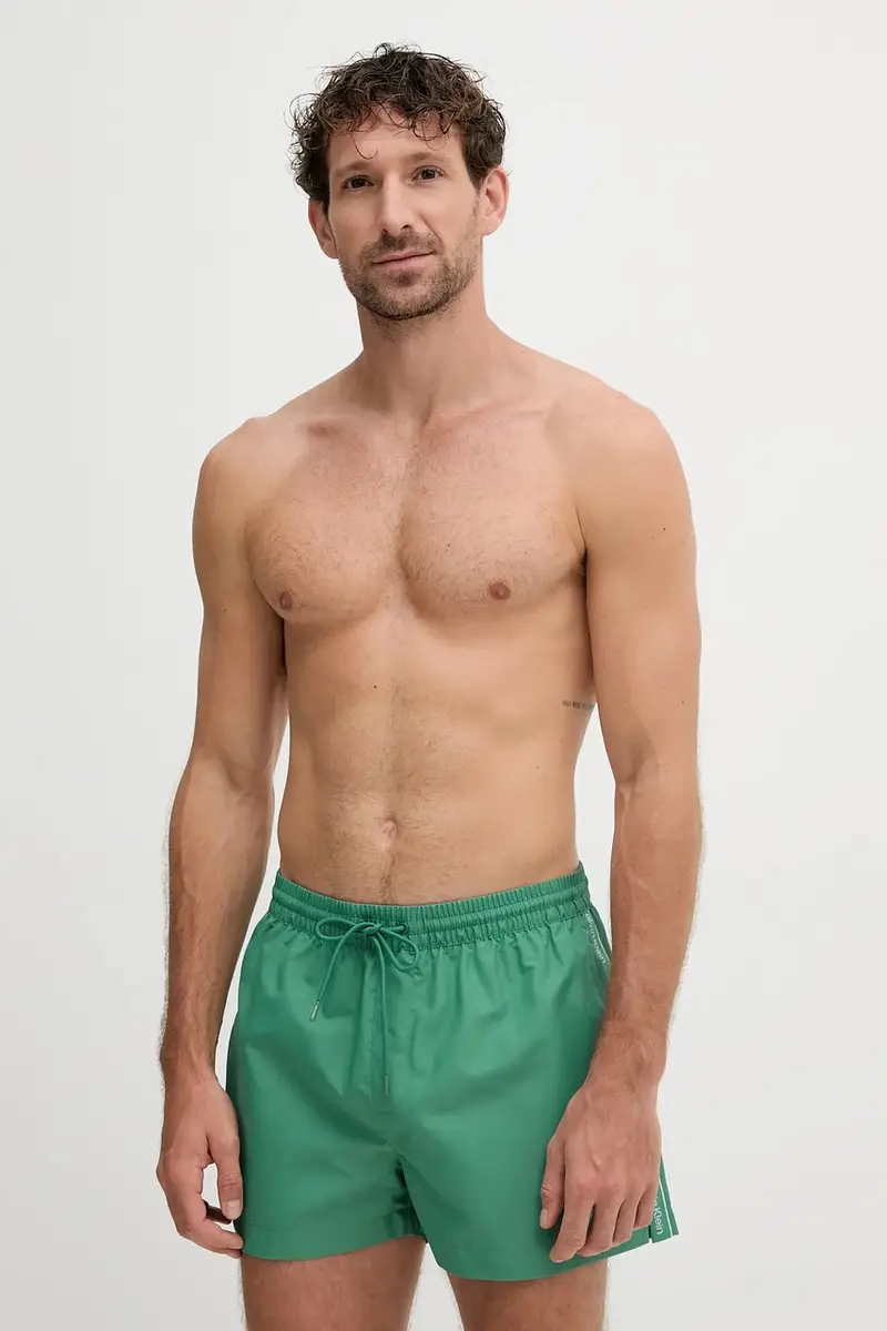 pantaloncini da bagno colore verde LV00N61108 miniatura 2